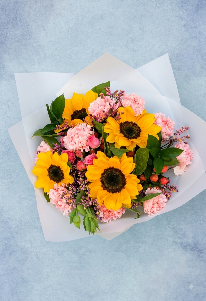 Girasoles rosado